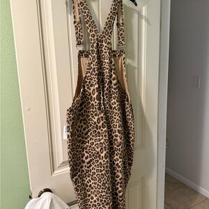torrid Leopard Print Tan and Black Overalls